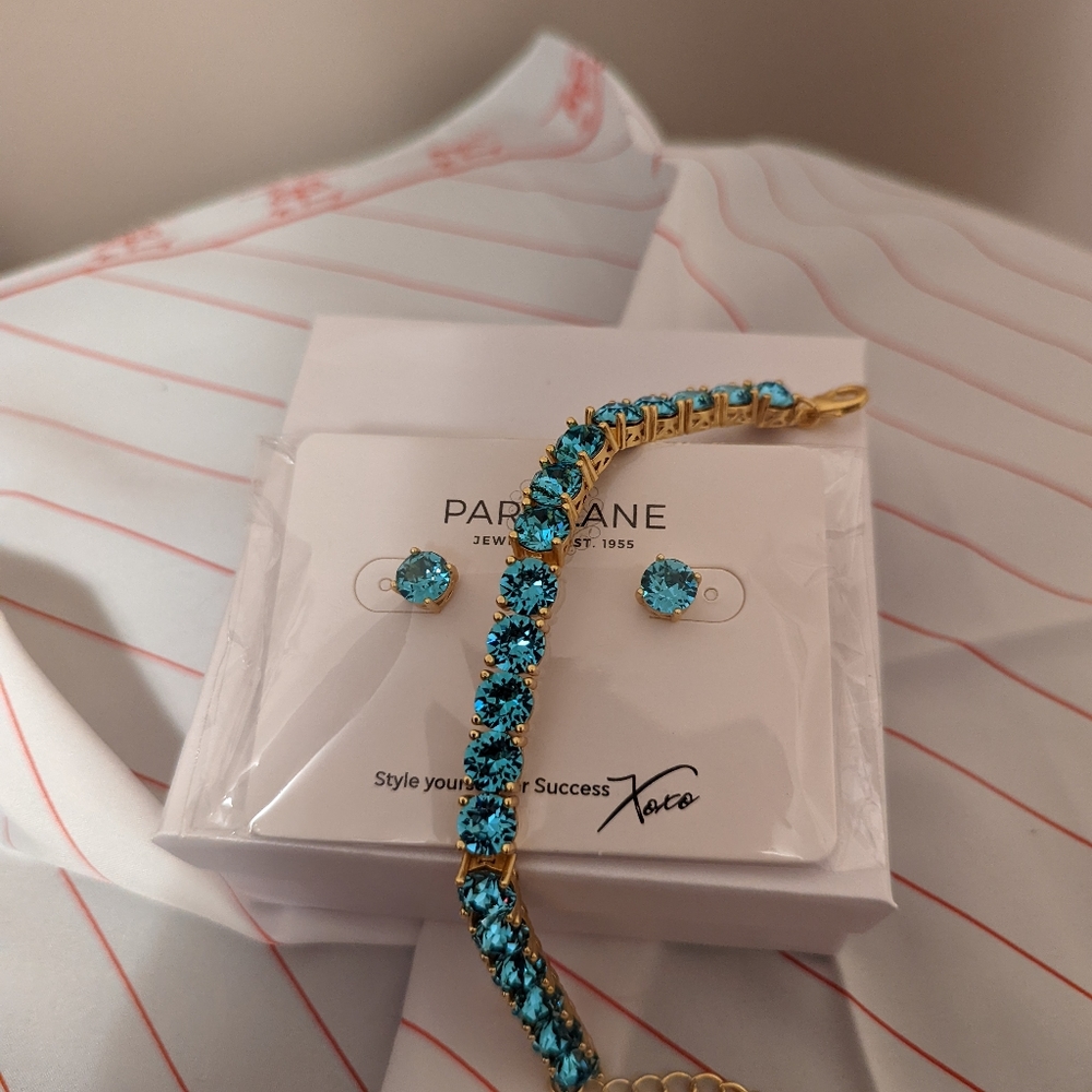 Turquoise Impression Bracelet and matching Impression Studs